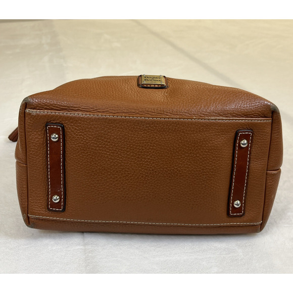 Dooney & Bourke Wexford Hobo Shoulder Bag Large Tan Pebbled Leather & Camel Brwn - Picture 5 of 16